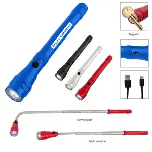 Telescopic Rechargeable Recycled Aluminum Flashlight With Magnet 2.0